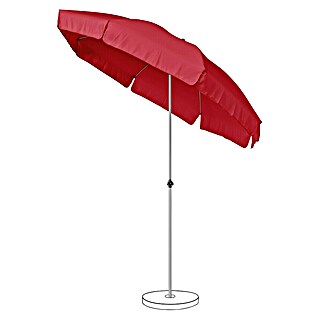 Suncomfort Sombrilla Siesta (Rojo, Diámetro de cobertura: 200 cm)
