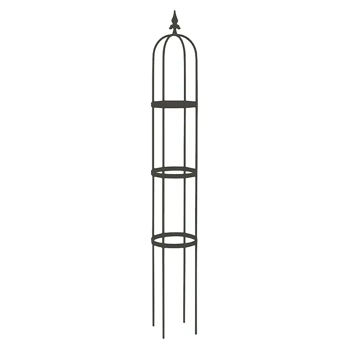 Rankhilfe Obelisk Oscar - Schwarz, Höhe: 160 cm - Das Rankgitter bietet Pflanzen Halt und Struktur. Die robuste Konstruktion unterstützt das Wachstum und verschönert den Garten.