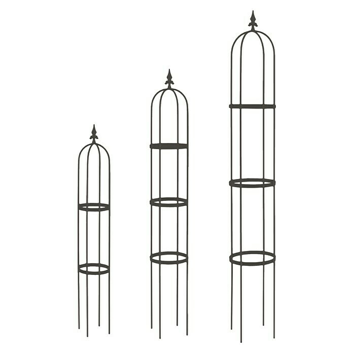 Rankhilfe Obelisk Oscar (Schwarz, Höhe: 130 cm) | BAUHAUS