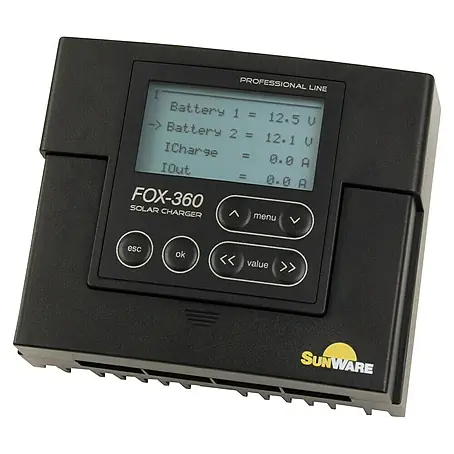Sunware Solarladeregler Fox 360 LCD