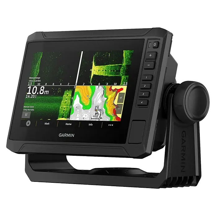 Garmin Fishfinder & Kartenplotter Echomap UHD2 - Geber: GT20 Geber, Bildschirmtyp: WVGA-Farbdisplay, L x B x H: 218 x 142 x 81 mm - Das Garmin Echolot-Navigationssystem mit hochauflösendem Display für präzise Navigation und Fischortung in Echtzeit.