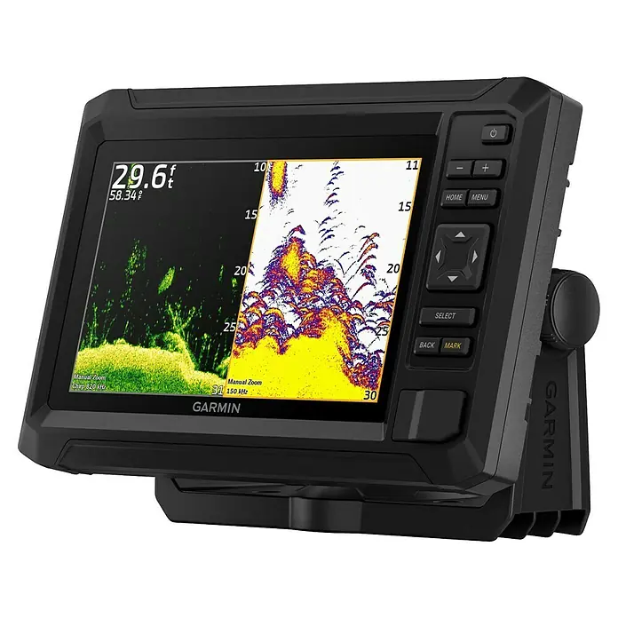 Garmin Fishfinder & Kartenplotter Echomap UHD2 - Geber: GT20 Geber, Bildschirmtyp: WVGA-Farbdisplay, L x B x H: 232 x 143 x 67 mm - Ein Garmin-Kartenplotter mit Echolotfunktion zur präzisen Unterwassererkundung und Navigation auf dem Wasser.