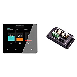 Batterie-Kontrollmonitor Set Simarine Pico One Pack Aufbau (Geeignet für: Boote, Silber)
