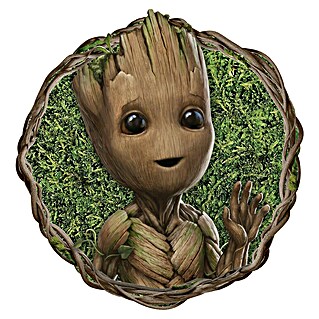 Komar Dots Fototapete rund Marvel Groot - Little Twig (128 cm, Selbstklebend)