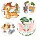 Komar Fenstersticker Disney Enchanted Forest Bubbles 