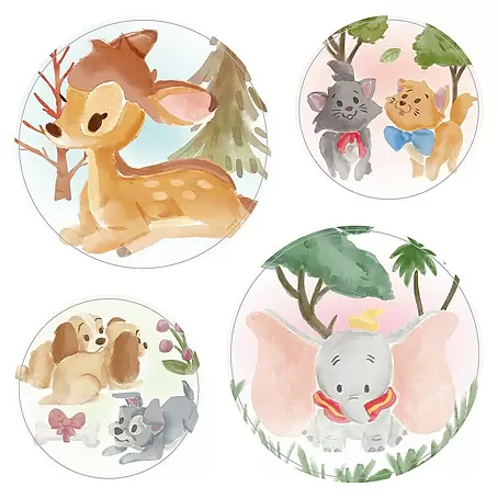 Komar  Fenstersticker Disney Enchanted Forest Bubbles