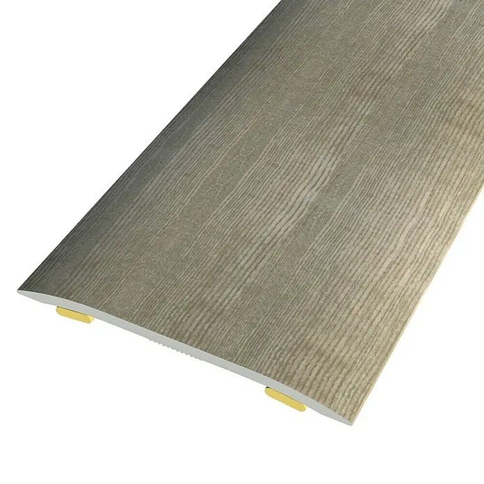 Baglinox Junta de transición Fresno - 49 - 90 cm x 38 mm x 2,3 mm, Aluminio - Tira de transición con veta de madera en un tono claro y detalles sutiles para una apariencia perfecta. Ideal para pisos.
