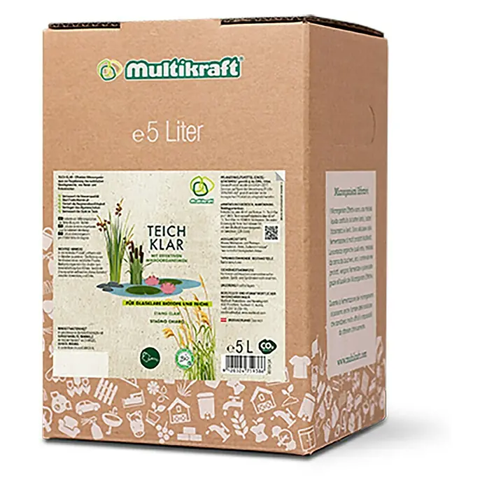 Multikraft Teichklar - 5 l - Eine Packung Multikraft e5 Liter Teichklar, ein Produkt zur Reinigung von Teichen.
