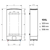 Ariston Termo eléctrico Velis Wifi 100 (80 l, 1.500/1.500 W)