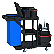 Arcora Profi-Bodenreinigungskit Servicewagen 440 ECOBLACK (82 l, Schwarz/Blau) | BAUHAUS