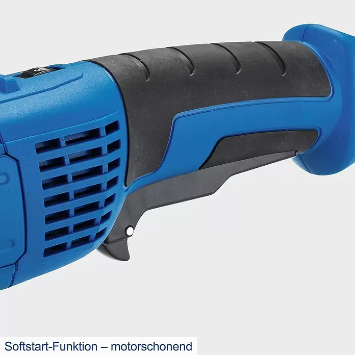 Scheppach Satiniermaschine MRS1300 - 1.300 W, 900 U/min - 3.200 U/min - Blau-schwarzes Elektrowerkzeug mit Soft-Grip-Griff und Abzug, inklusive Sanftanlauf für Motorschutz.