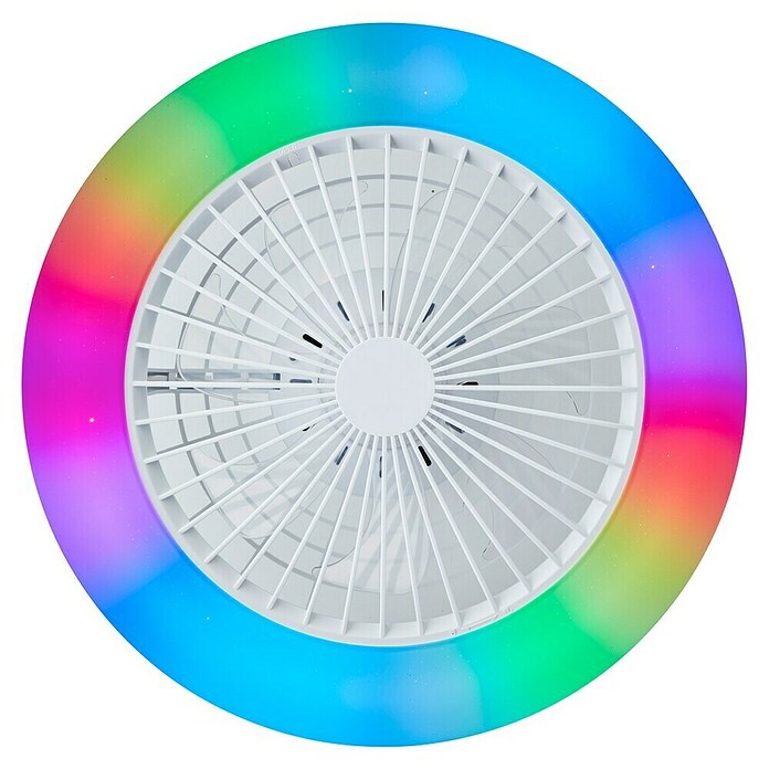 Brilliant Plafondventilator met LED verlichting (Wit, 48,5 cm) | BAUHAUS