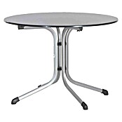 Sieger Boulevard Gartentisch rund (Ø x H: 100 x 73 cm, Vivodur, Graphit/Anthrazit, Klappbar)