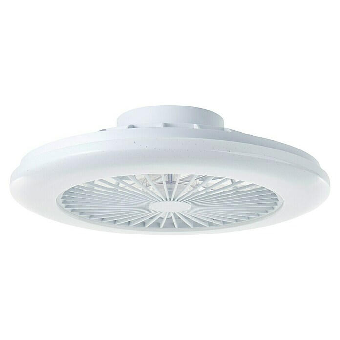 Brilliant Plafondventilator met LED verlichting (Wit, 48,5 cm) | BAUHAUS
