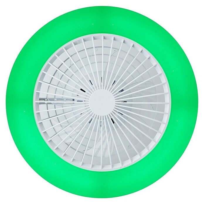Brilliant Plafondventilator met LED verlichting (Wit, 48,5 cm) | BAUHAUS