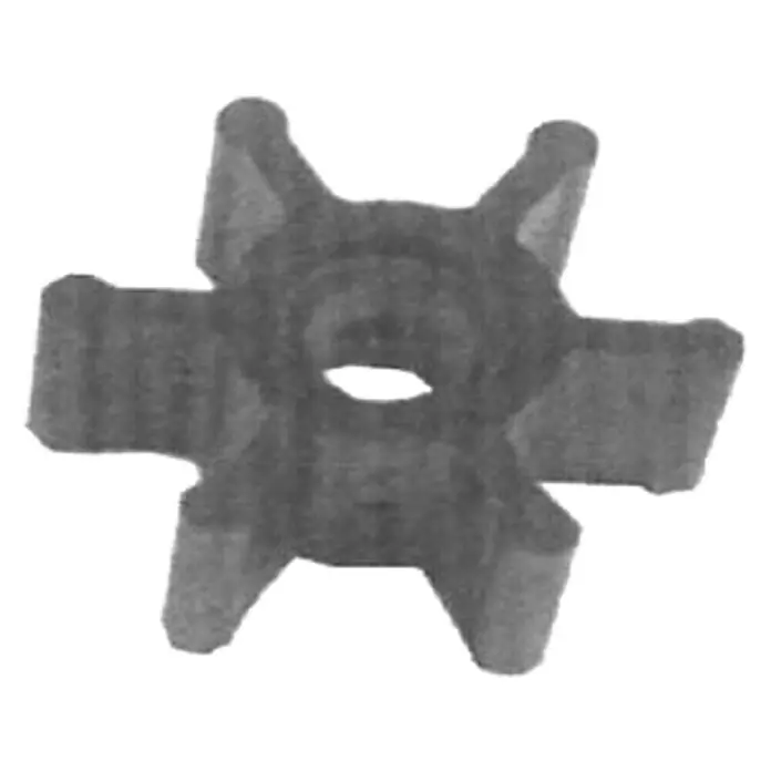 CEF Impeller 500130 - Ø x L: 31,75 x 12 mm, Wellendurchmesser: 8,05 mm - Sechszahnrad aus Gummi mit zentralem Loch. Das Zahnrad ist grau und hat ein einzigartiges Design.