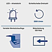 Scheppach Doppelschleifer BG 200 (550 W, 2.850 U/min, Durchmesser Schleifscheibe: 200 mm)