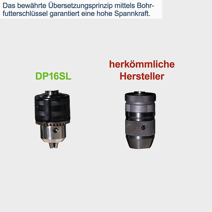 Scheppach Tischbohrmaschine DP16 SL (550 W, 510 U/min - 2.430 U/min, Spannweite Bohrfutter: 3 - 16 mm)