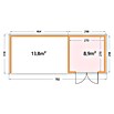 Telluria Metallgerätehaus Classico 3030 mit Lounge XL links (Außenmaß inkl. Dachüberstand (B x T): 782 x 318 cm, Stahl, Weiß, Ohne Set) | BAUHAUS