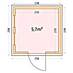 Telluria Gartenhaus Luminato 2424 inkl. Elektro-Set (Außenmaß inkl. Dachüberstand (B x T): 258 x 258 cm, Stahl, Weiß/Anthrazit, Inkl. Innenwandverkleidung & Elektro-Set) | BAUHAUS