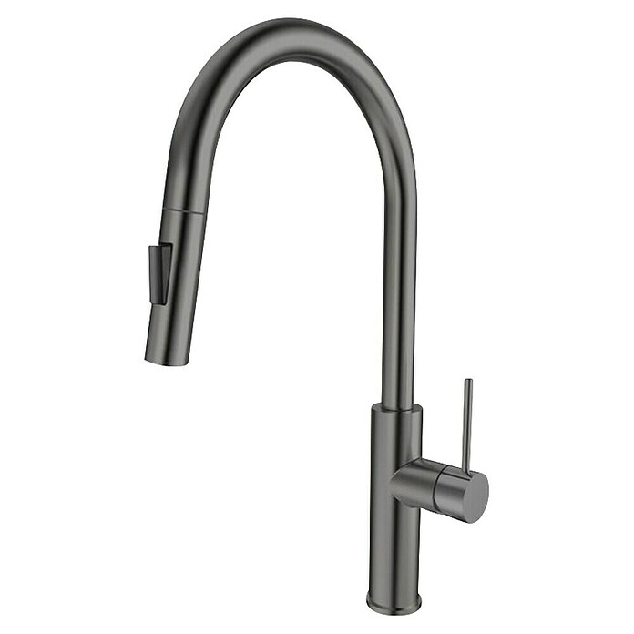 Grifo de cocina extraíble Rea (Antracita, Satinado) | BAUHAUS