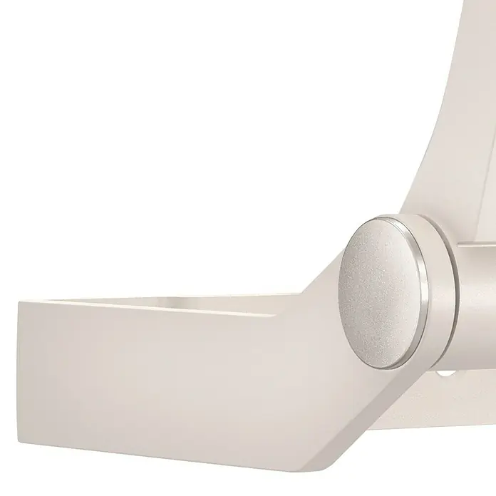 Steinel Foco de pared exterior LED con sensor XLED ONE S - 18,6 W, L x An x Al: 20,2 x 22,9 x 19,5 cm, Blanco, IP44 - Vista detallada de un soporte blanco moderno con un pomo plateado, que enfatiza una estética minimalista.