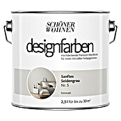 Schöner Wohnen Wandfarbe Designfarbe (Sanftes Seidengrau, 2,5 l, Feinmatt)