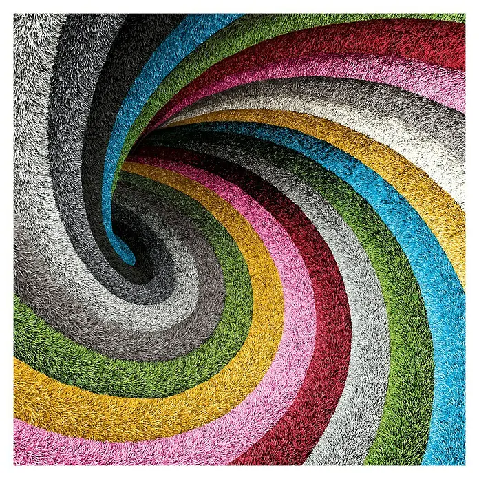 Classis Carpets Infinity Grass Rasenteppich World of Colors - 200 x 133 cm, Ultimate Green - Farbenfroher Teppich mit einem faszinierenden Strudeldesign, das jeden Raum aufwertet und Gemütlichkeit ausstrahlt.