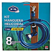 Kit de manguera helicoidal + soporte (Largo: 10 m)