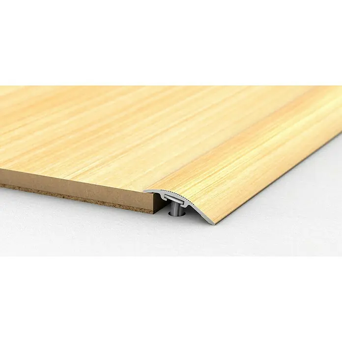 LOGOCLIC Anpassprofil 205 - Ahorn, 0,9 m x 37 mm, Montageart: Schrauben - Profilverbinder für Holzböden in Holzoptik. Robuster Übergang für Laminat & Parkett, einfache Montage für ein sauberes Finish.
