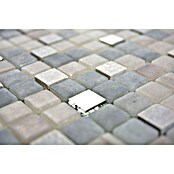Mozaïektegel Quadrat Crystal Mix LOPE 04AN (30 x 30 cm, Grijs, Glanzend)
