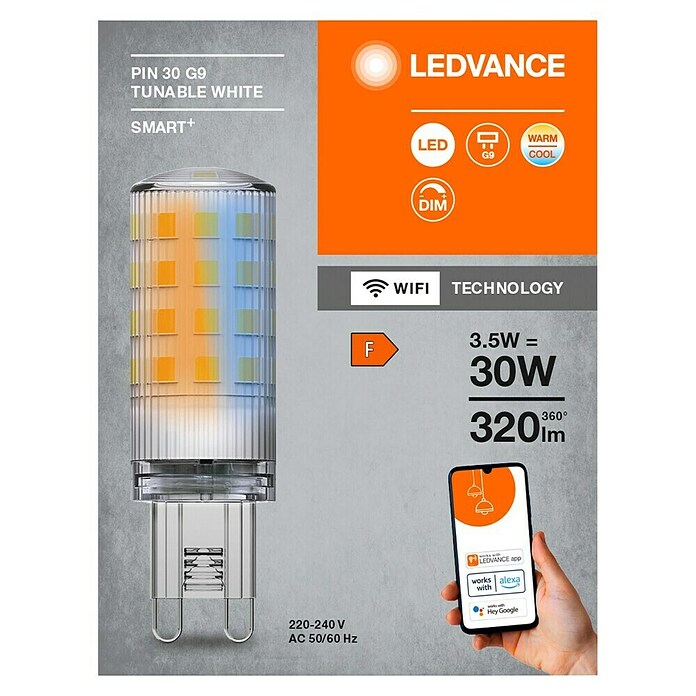 Ledvance Smart+ WiFi Smart-LED-Lampe PIN (G9, Dimmbarkeit: Dimmbar, Neutralweiß, 320 lm, 3,5 W) | BAUHAUS