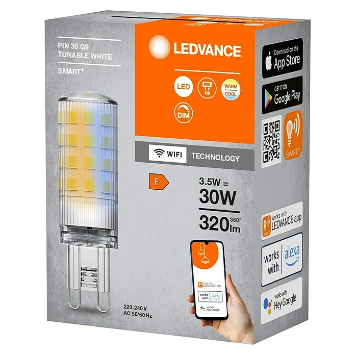 Ledvance Smart+ WiFi Smart-LED-Lampe PIN (G9, Dimmbarkeit: Dimmbar, Neutralweiß, 320 lm, 3,5 W) | BAUHAUS