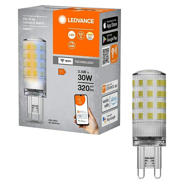 Ledvance Smart+ WiFi Smart-LED-Lampe PIN (G9, Dimmbarkeit: Dimmbar, Neutralweiß, 320 lm, 3,5 W) | BAUHAUS