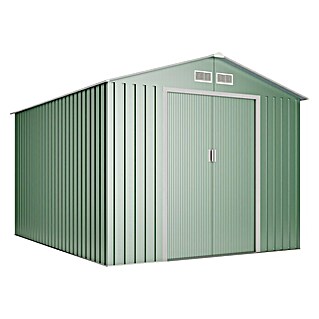 Hoggar Caseta para jardín Gotland Plus (L x An x Al: 261 x 181 x 198 cm, Acero, Verde)