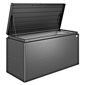Biohort Garten-Aufbewahrungsbox LoungeBox 200 (Dunkelgrau Metallic, 200 x 84 x 88 cm, Stahlblech)