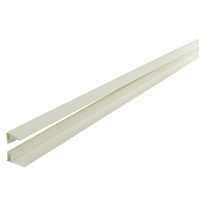 Grosfillex Perfil de acabado para extremos blanco (Blanco, 2,6 m x 11 mm x 20 mm)
