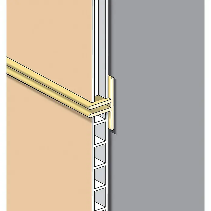 Grosfillex H-Profil - Weiß, 2.600 x 11 x 20 mm - Wandabschlussleiste: Eine detaillierte Nahaufnahme einer Wandabschlussleiste, die ein sauberes und professionelles Finish zwischen Wand und Boden bietet.