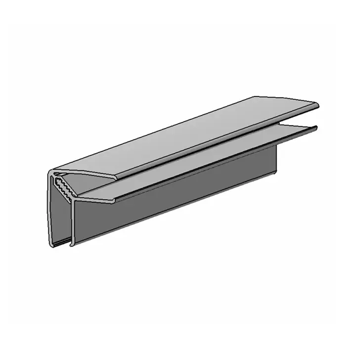 Grosfillex Winkelleiste - Weiß, 2.600 x 11 x 20 mm - Graues Profil mit Rillen, das für diverse Anwendungen geeignet ist. Das Material ist robust und langlebig für eine sichere Installation.