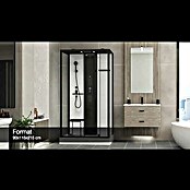 Aurlane Dampfdusche Relax Hammam (90 x 115 x 215 cm, Schwarz/Weiß) | BAUHAUS