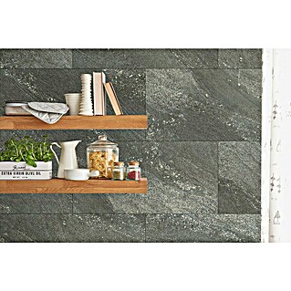 Grosfillex Wall+ Wandpaneel (600 x 300 x 5 mm, Dark Stone, 11 Stk.)