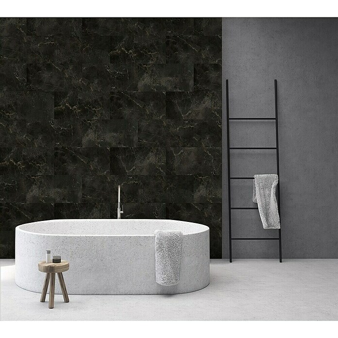 Grosfillex Wall+ Wandpaneel (600 x 300 x 5 mm, Black Marble, 11 Stk.) | BAUHAUS