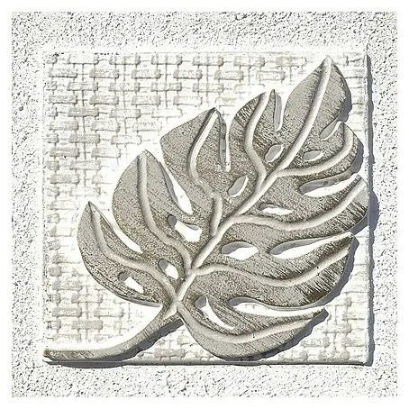 Cuadro pintado a mano Hoja con relieve