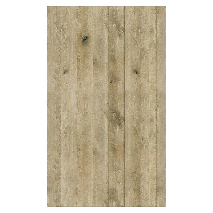 GEO Alu-Verbundplatte - 150 x 255 cm, Eiche Gekalkt - Nahtlose Textur von hellem Holz mit Ästen und Maserung für ein natürliches und rustikales Aussehen. Ideal für Innenarchitektur und Design.