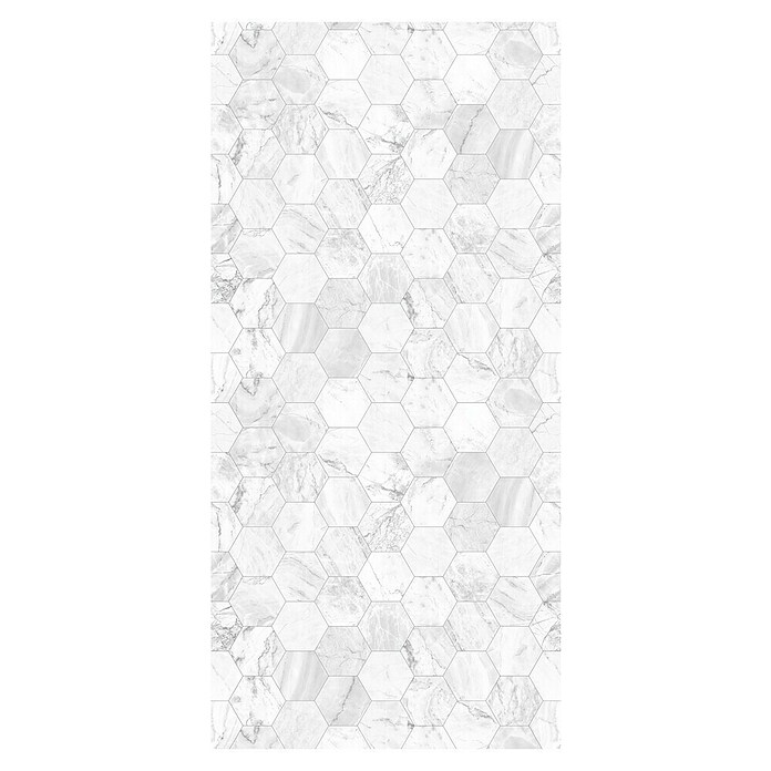 GEO Alu-Verbundplatte (150 x 255 cm, Hexagon Weiß) | BAUHAUS