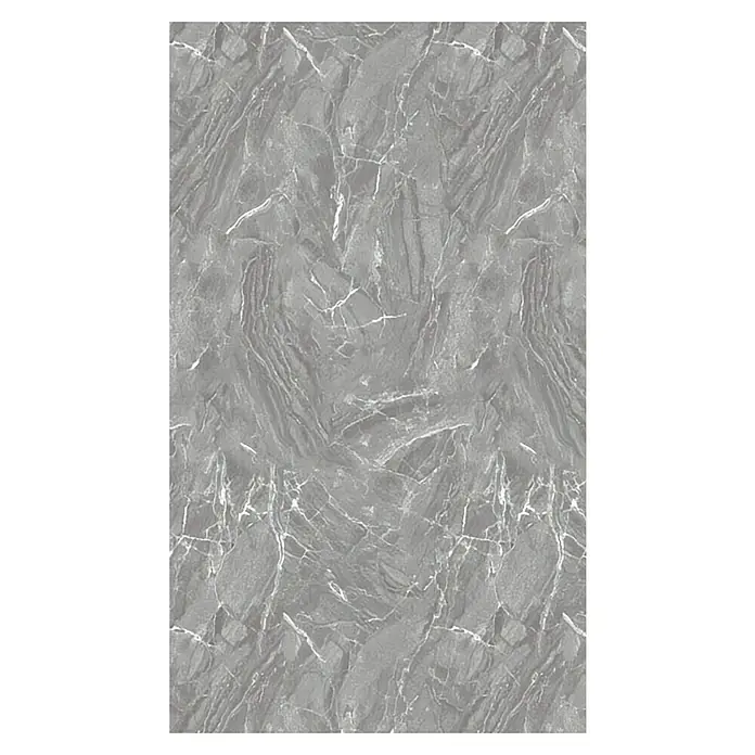 GEO Alu-Verbundplatte - 150 x 255 cm, Marmor Grau - Grauer Marmor mit subtilen weißen Adern verleiht jedem Raum Eleganz. Perfekt für Arbeitsplatten, Böden oder Wandverkleidungen.