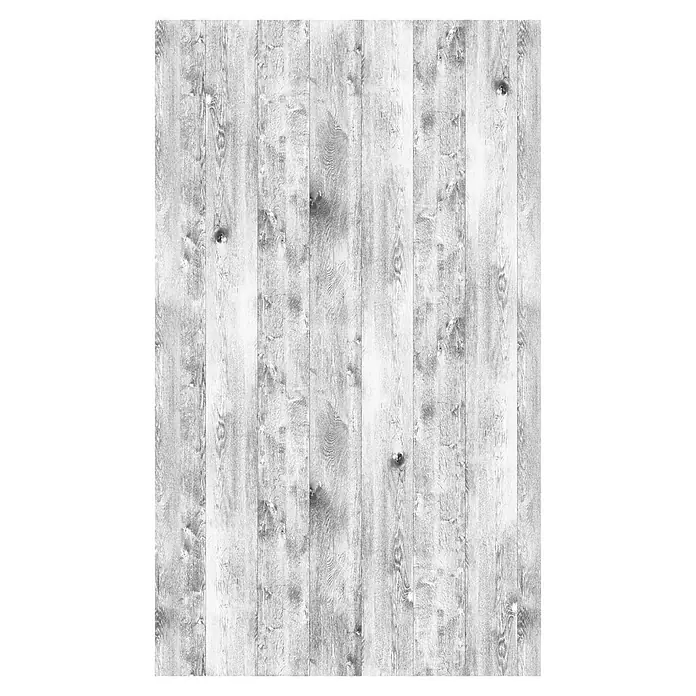 GEO Alu-Verbundplatte - 150 x 255 cm, Eiche Weiß - Grauer Holzhintergrund mit Brettern und Maserung, ideal für vielseitige Designprojekte. Strukturierte Oberfläche für rustikalen Charme.