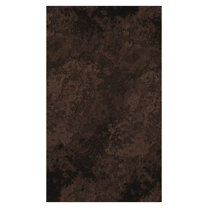GEO Alu-Verbundplatte - 150 x 255 cm, Oxidian - Dunkelbraune, gefleckte Textur als abstrakter Hintergrund. Ideal für digitale Kunst und Designprojekte.