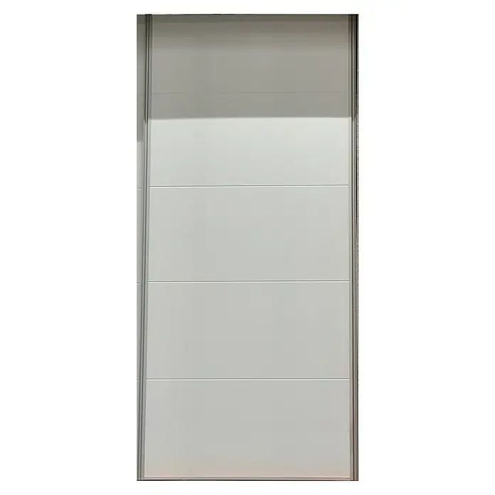Modulkit Xaden Puerta corredera R04 - An x Al: 800 x 2.302 mm, Blanco, Específico para: Módulos de 40/60/80/100 cm - Elegante puerta de garaje con paneles horizontales. La puerta ofrece seguridad y un aspecto moderno para su hogar.