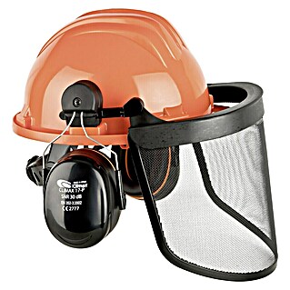 Forst-Schutzhelm  (6-Punkt-Gurtsystem, Orange)